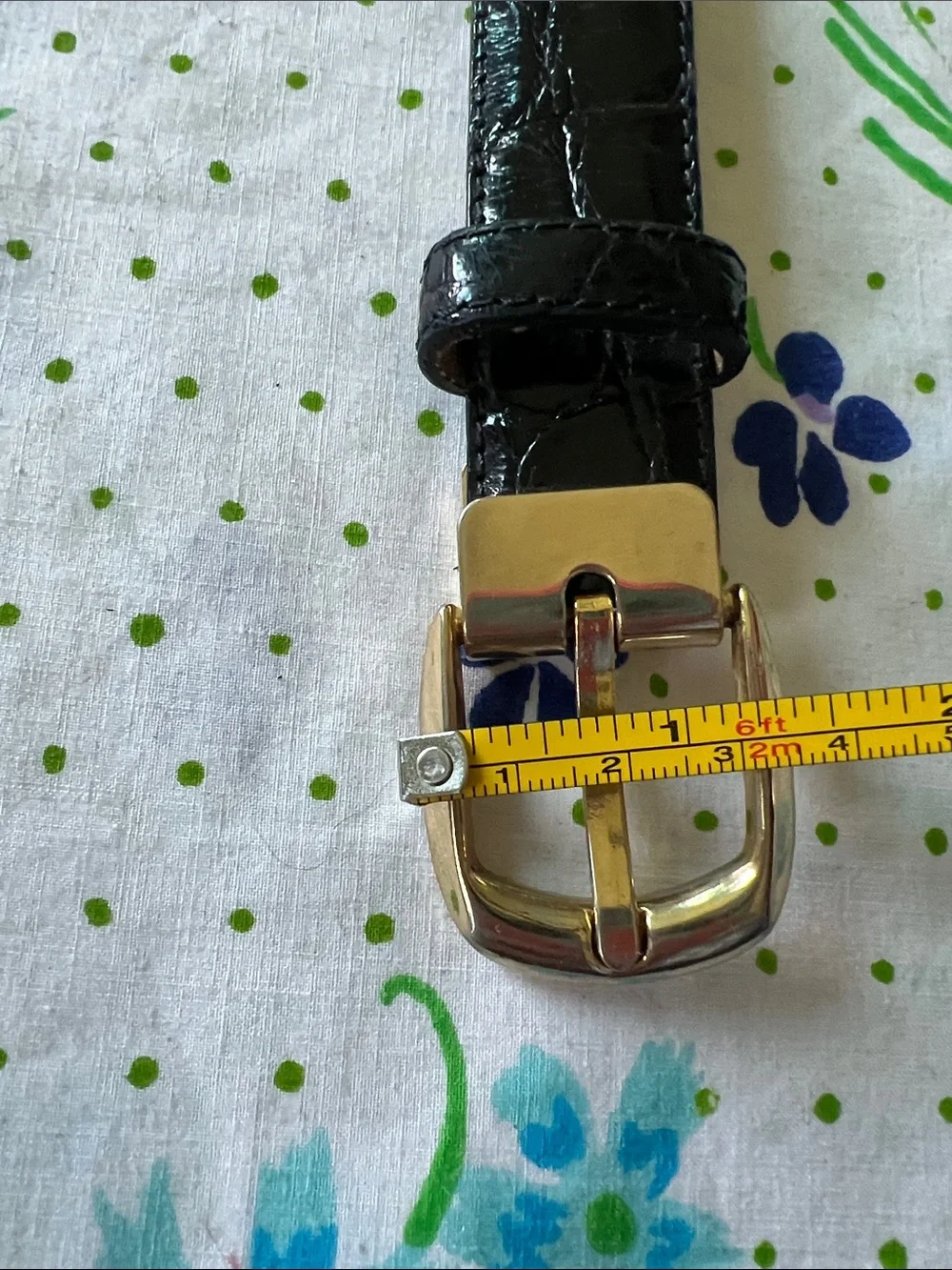 Vintage Saks Fifth Avenue Caiman Croc Belt - 36 Black Unisex